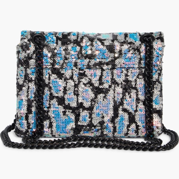 Kurt Geiger London Leopard Pattern Sequined Mini Brixton Shoulder Bag New w Tags - Picture 3 of 6